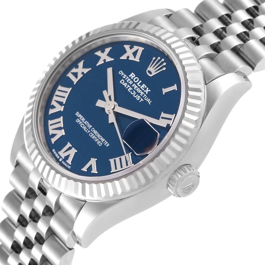 Rolex Datejust Midsize 31 Steel White Gold Blue Dial Watch 278274 Unworn 1