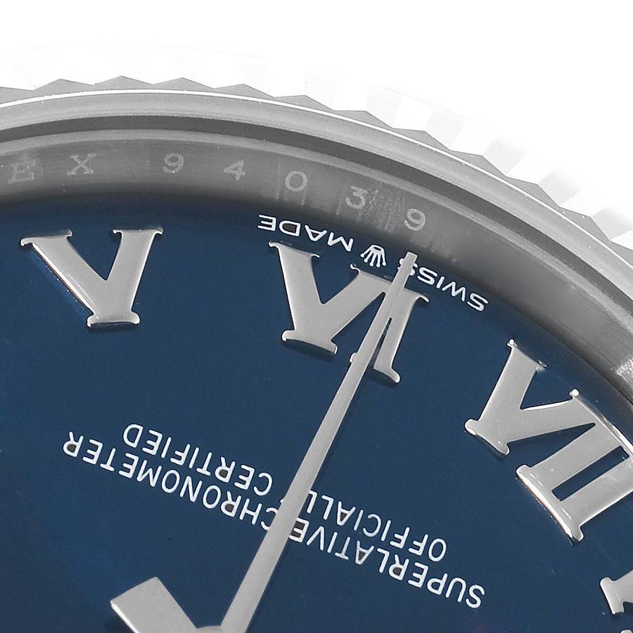 Women's Rolex Datejust Midsize 31 Steel White Gold Blue Dial Watch 278274 Unworn For Sale