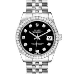 Rolex Datejust Midsize 31 Stahl Weißgold Diamantuhr 178384 Box Card