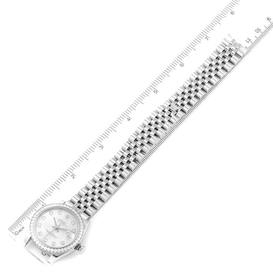 Rolex Datejust Midsize 31 Steel White Gold Diamond Watch 178384 For Sale 6