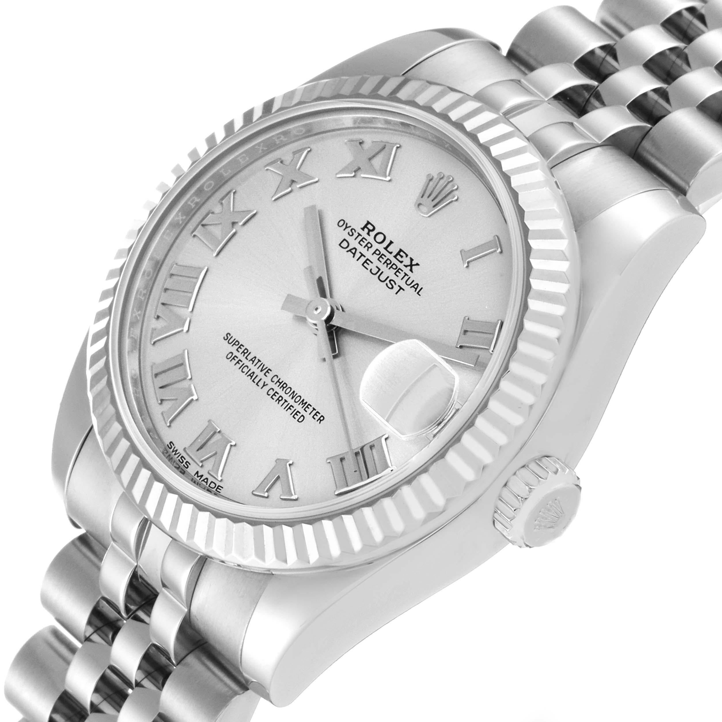 Rolex Datejust Midsize 31 Steel White Gold Ladies Watch 178274 Box Card For Sale 1