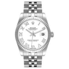 Rolex Datejust Midsize 31 Steel White Gold Ladies Watch 178274