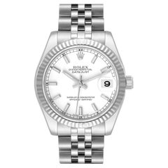 Rolex Datejust Midsize 31 Steel White Gold Ladies Watch 178274