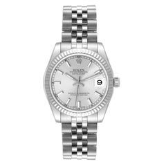 Rolex Datejust Midsize 31 Steel White Gold Silver Dial Ladies Watch 178274