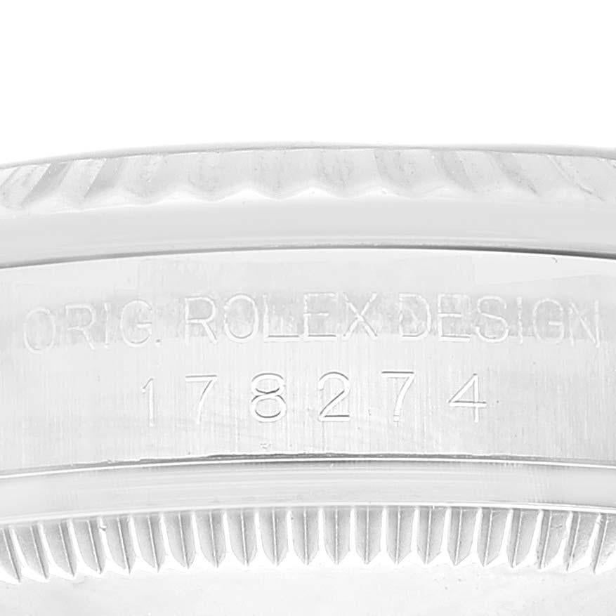 Rolex Montre Datejust Midsize 31 en acier, or blanc et cadran argenté pour femmes 178274 3