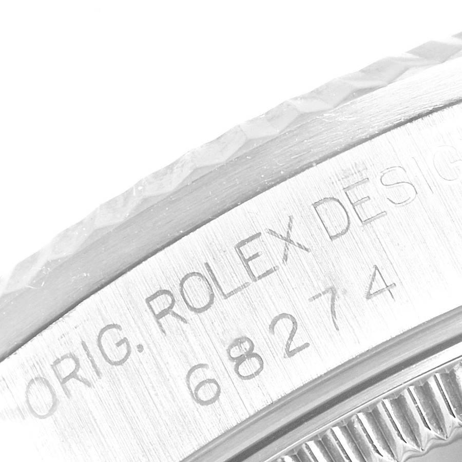 Rolex Datejust Midsize 31 Steel White Gold Vignette Diamond Watch 68274 For Sale 3