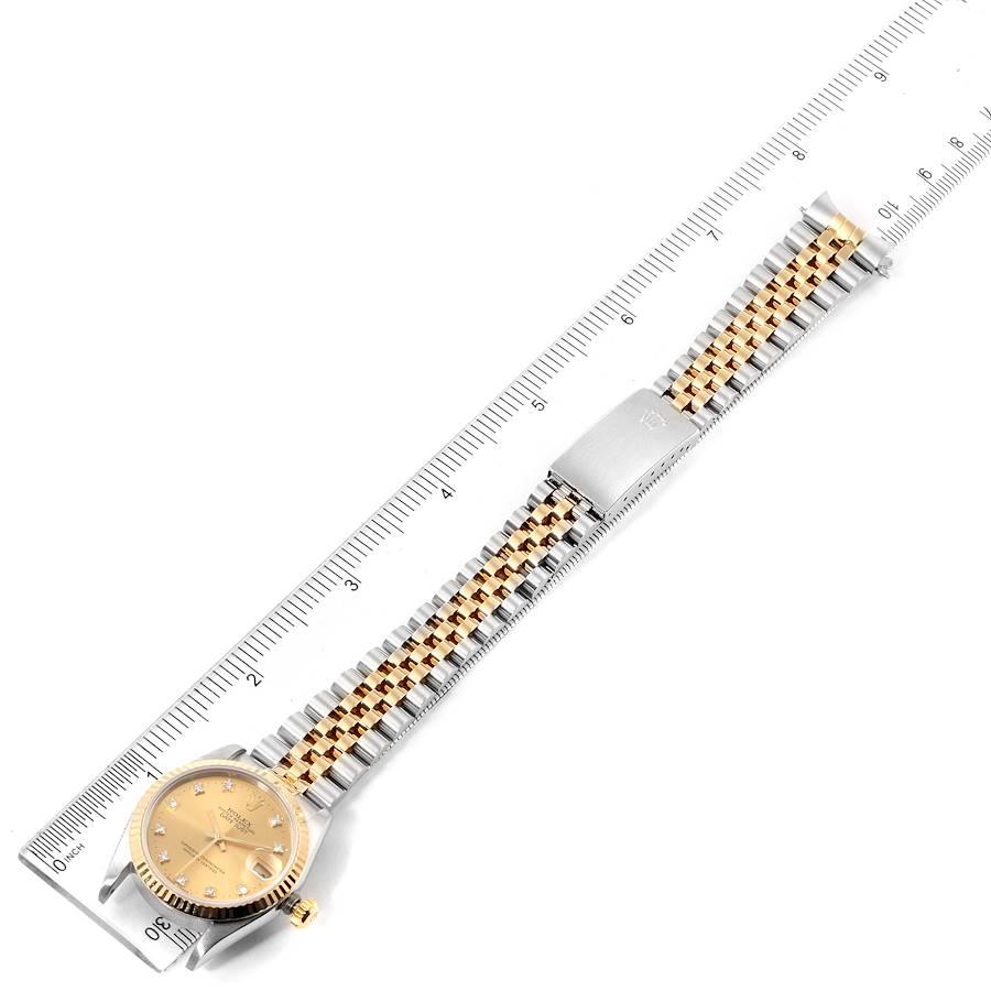 Rolex Datejust Midsize 31 Steel Yellow Gold Diamond Ladies Watch 68273 6