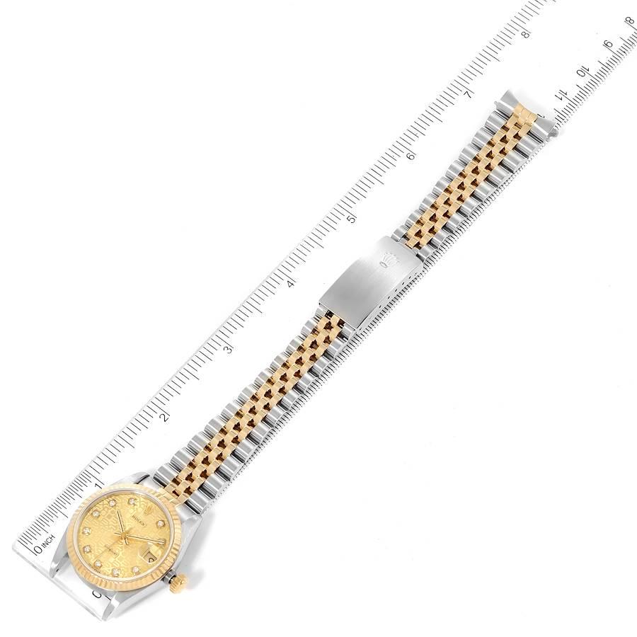 Rolex Datejust Midsize 31 Steel Yellow Gold Diamond Ladies Watch 68273 For Sale 6