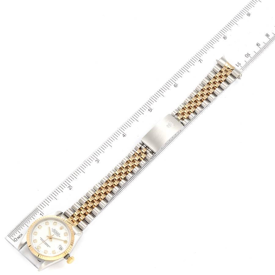 Rolex Datejust Midsize 31 Steel Yellow Gold Diamond Ladies Watch 68273 6