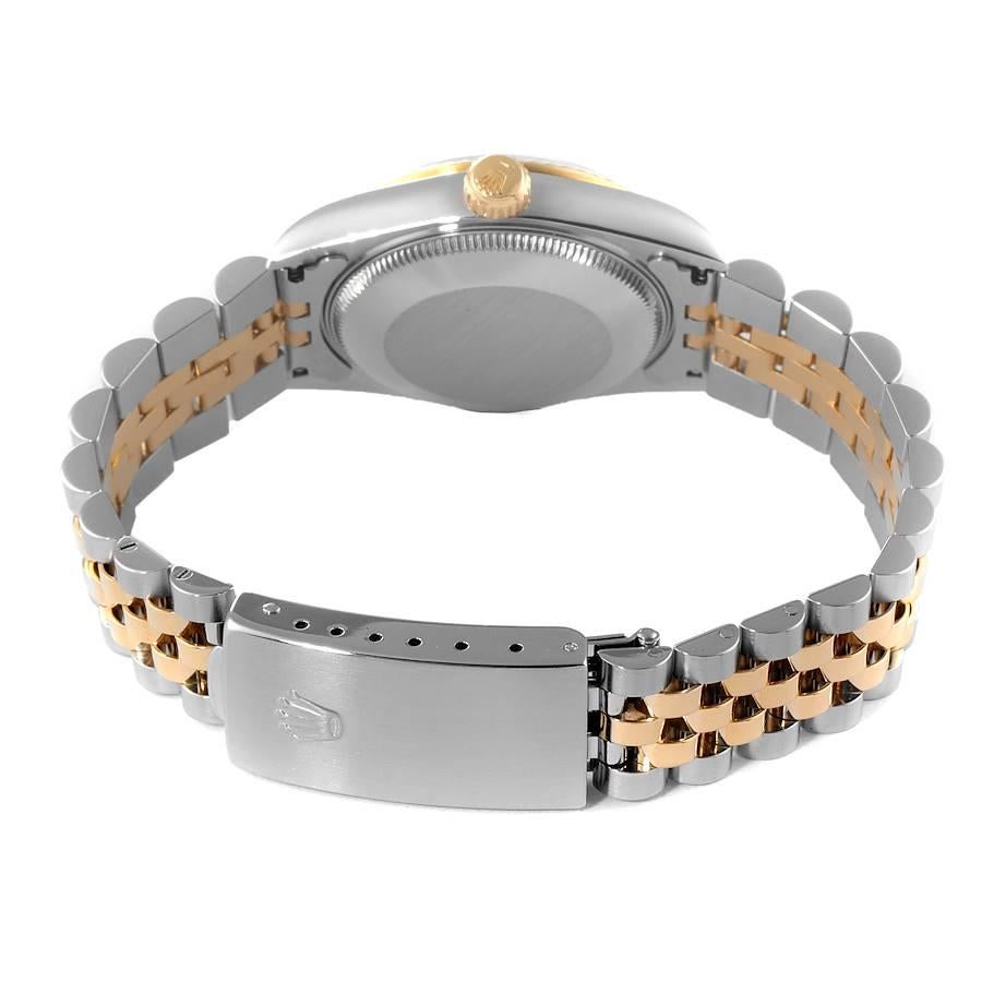 Rolex Datejust Midsize 31 Damenuhr aus Stahl und Gelbgold mit Diamanten 68273 im Angebot 6