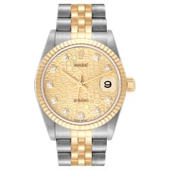 Rolex Datejust Midsize 31 Steel Yellow Gold Diamond Ladies Watch 78273