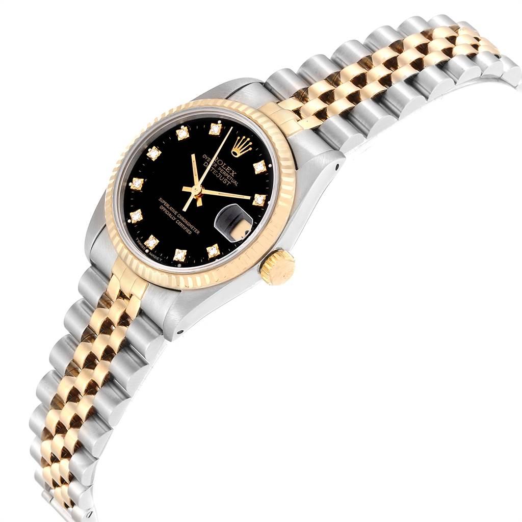 Rolex Datejust Midsize 31 Steel Yellow Gold Diamond Watch 68273 Box Paper In Excellent Condition In Atlanta, GA
