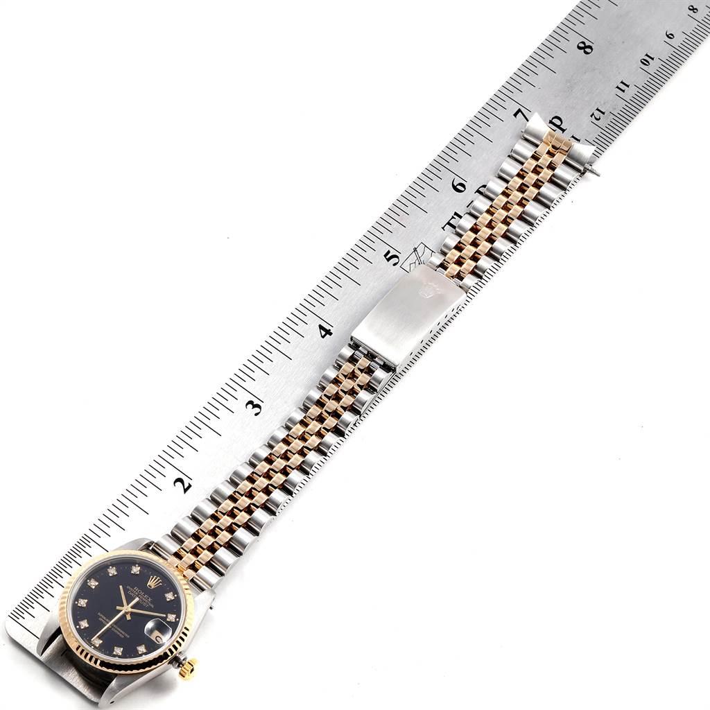 Rolex Datejust Midsize 31 Steel Yellow Gold Diamond Watch 68273 Box Paper 4
