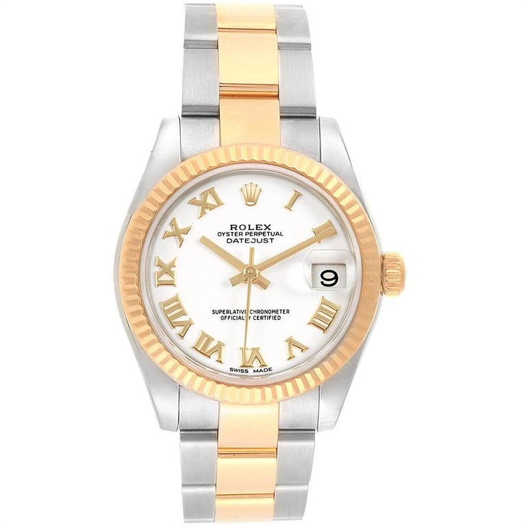 Rolex Datejust Midsize 31 Steel Yellow Gold Ladies Watch 178273 Box ...