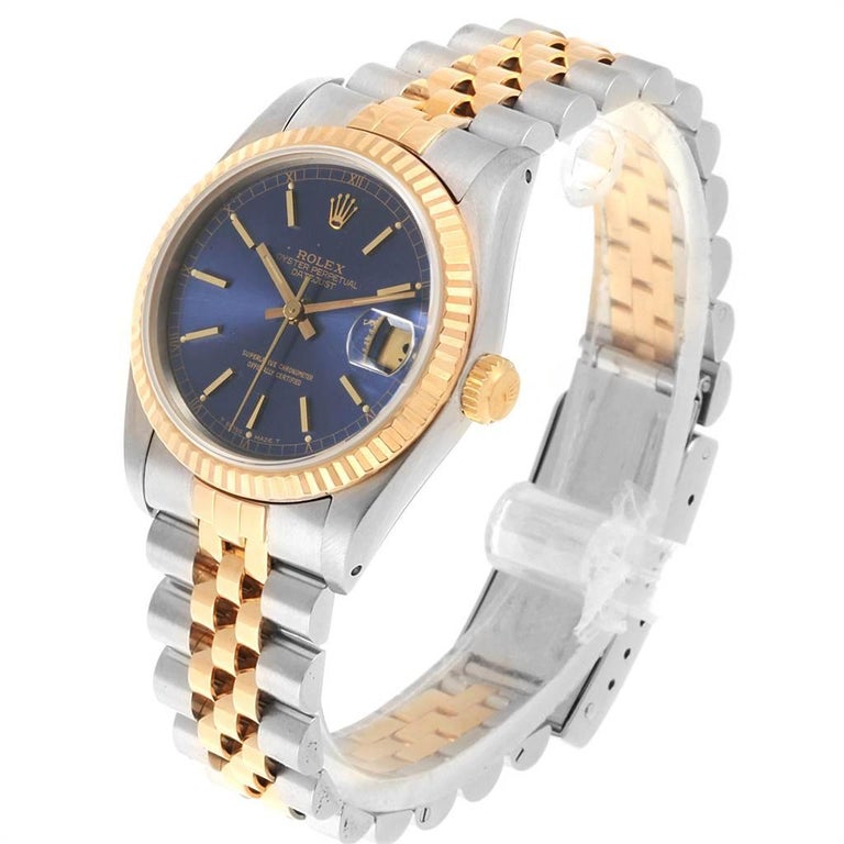 Rolex Datejust Midsize 31 Steel Yellow Gold Ladies Watch 68273 Box For ...