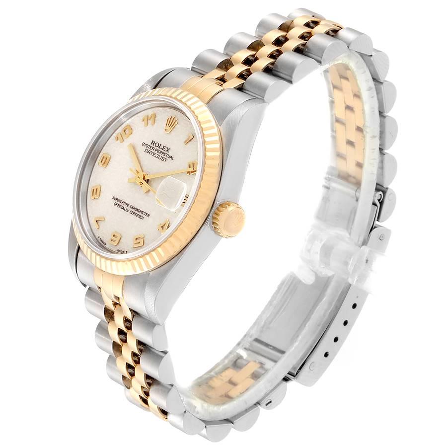 Rolex Datejust Midsize 31 Steel Yellow Gold Ladies Watch 68273 In Excellent Condition In Atlanta, GA