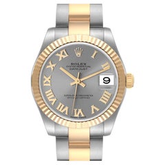 Rolex Datejust Midsize 31 Steel Yellow Gold Slate Dial Ladies Watch 178273