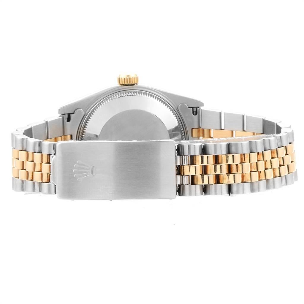 Rolex Datejust Midsize 31 Steel Yellow Gold Vignette Diamond Watch 68273 For Sale 6