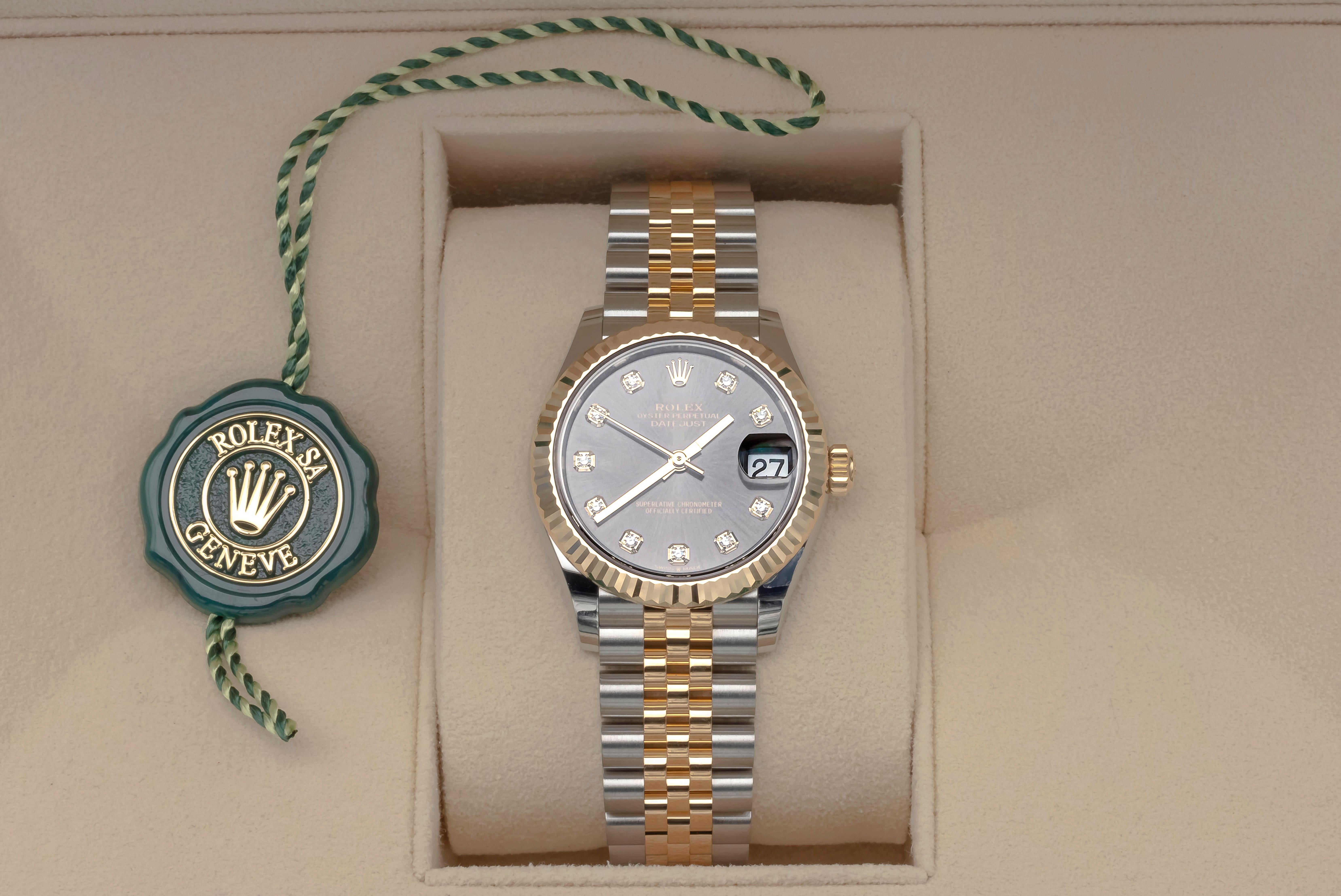Women's or Men's Rolex Datejust Two-Tone Diamond Dial Ladies Watch