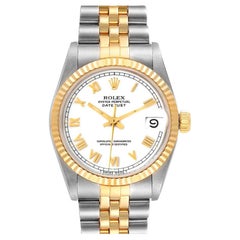 Rolex Datejust Midsize 31 White Dial Steel Yellow Gold Ladies Watch 68273