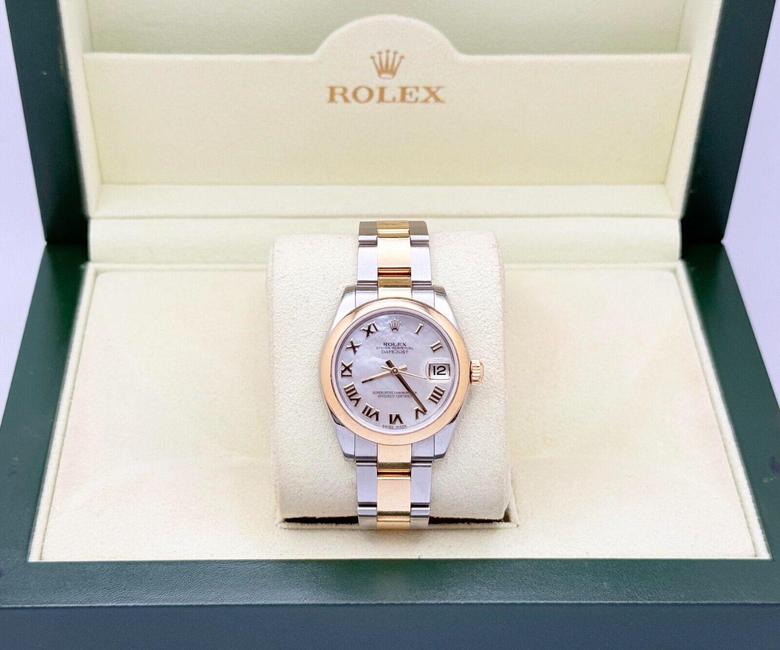 Rolex Datejust Midsize 31mm 178243 MOP Roman 18K Gelbgold Stahl Box Papier 2