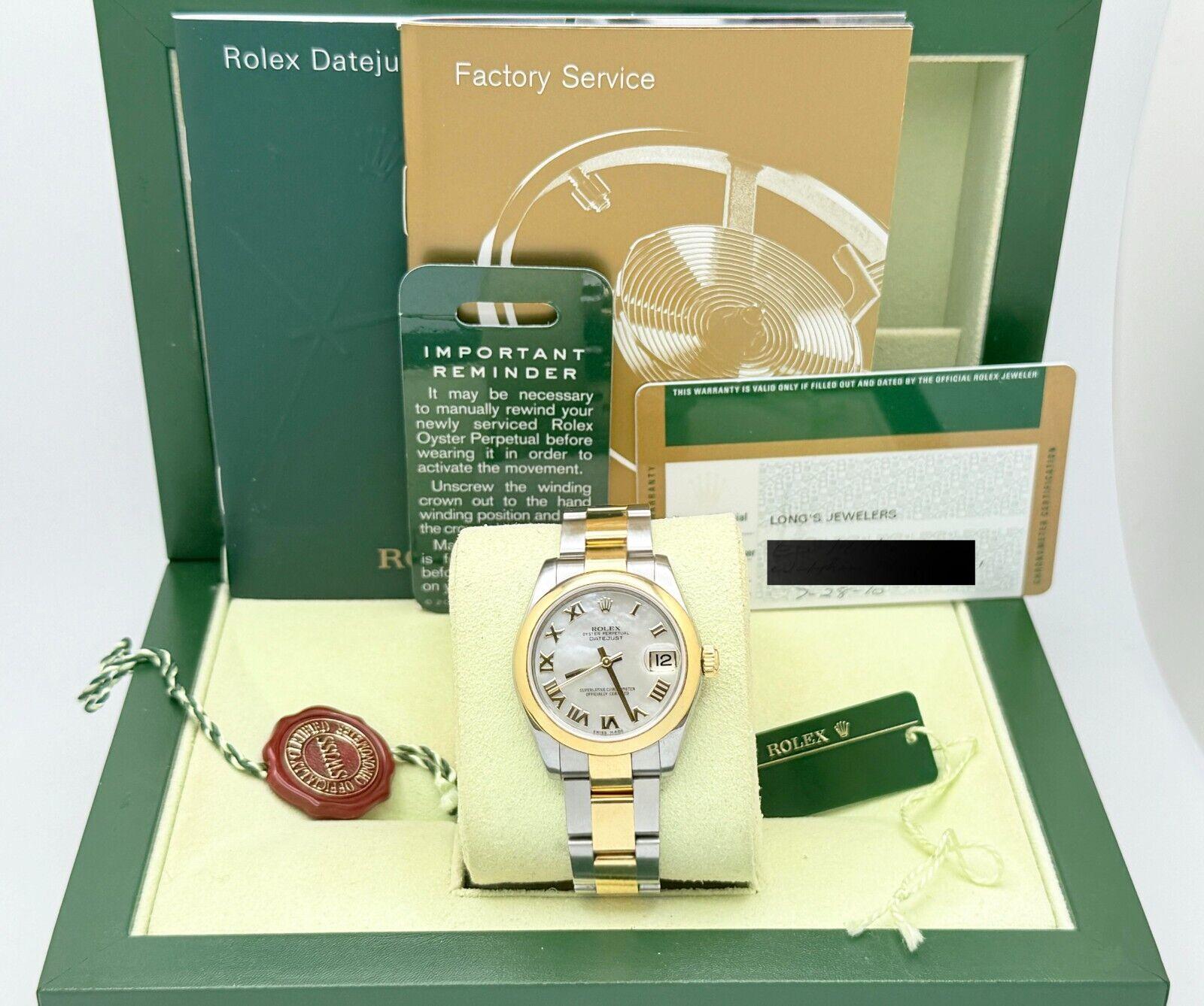 Rolex Datejust Midsize 31mm 178243 MOP Roman 18K Gelbgold Stahl Box Papier 3