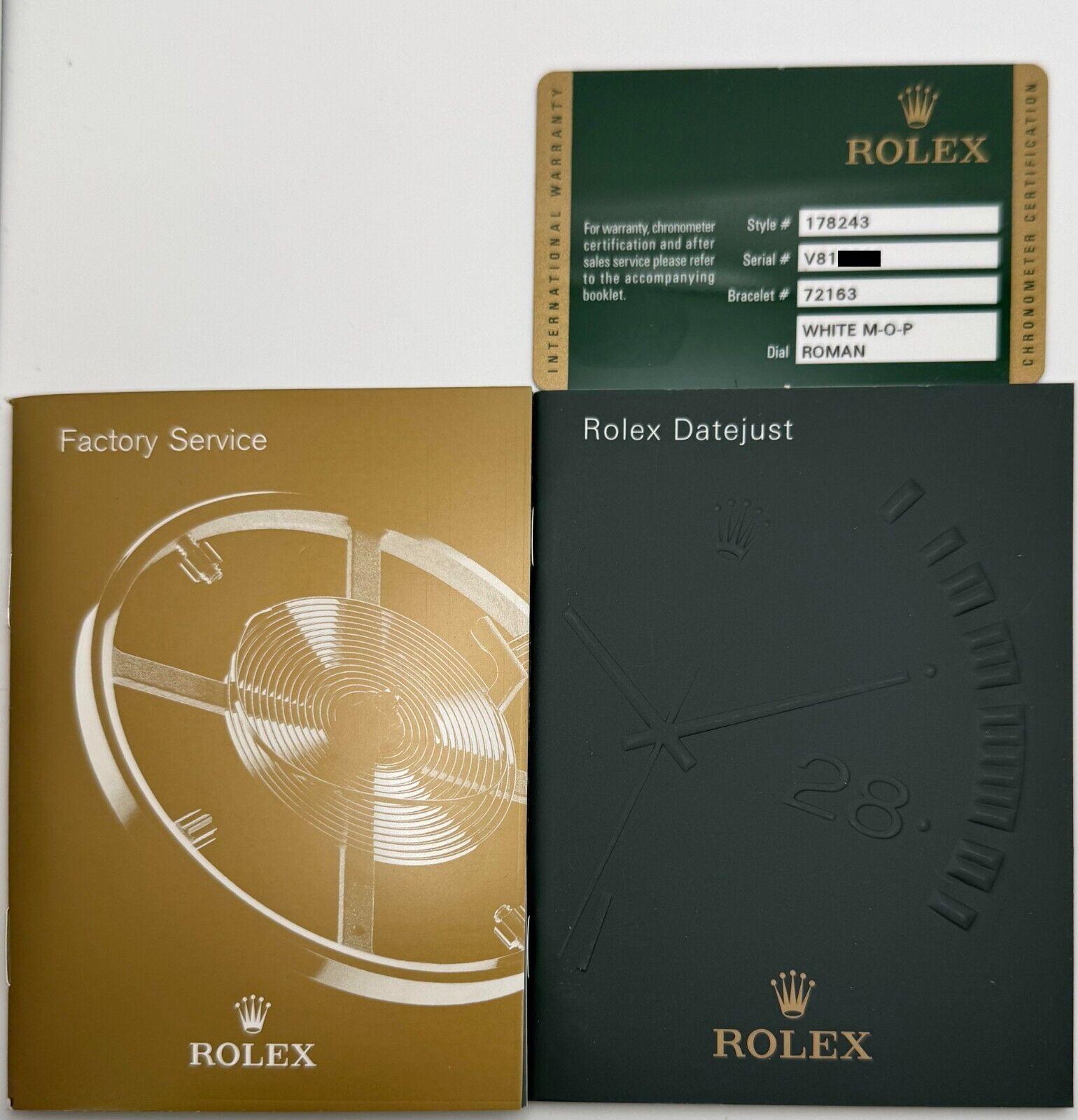 Rolex Datejust Midsize 31mm 178243 MOP Roman 18K Gelbgold Stahl Box Papier 4