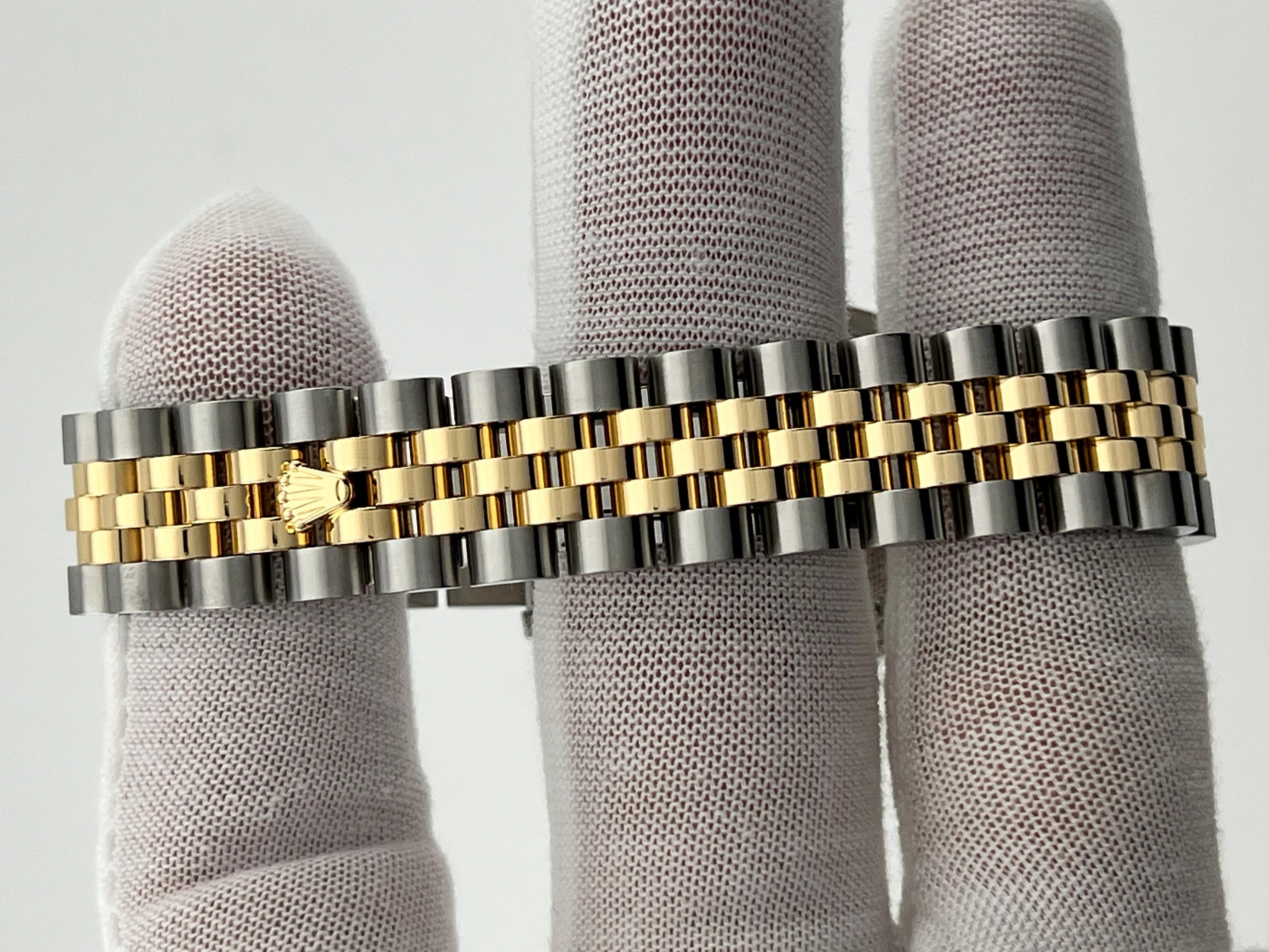 Rolex Datejust Midsize 31mm 178273 Weißer römischer 18K Gelbgold Edelstahl Damen