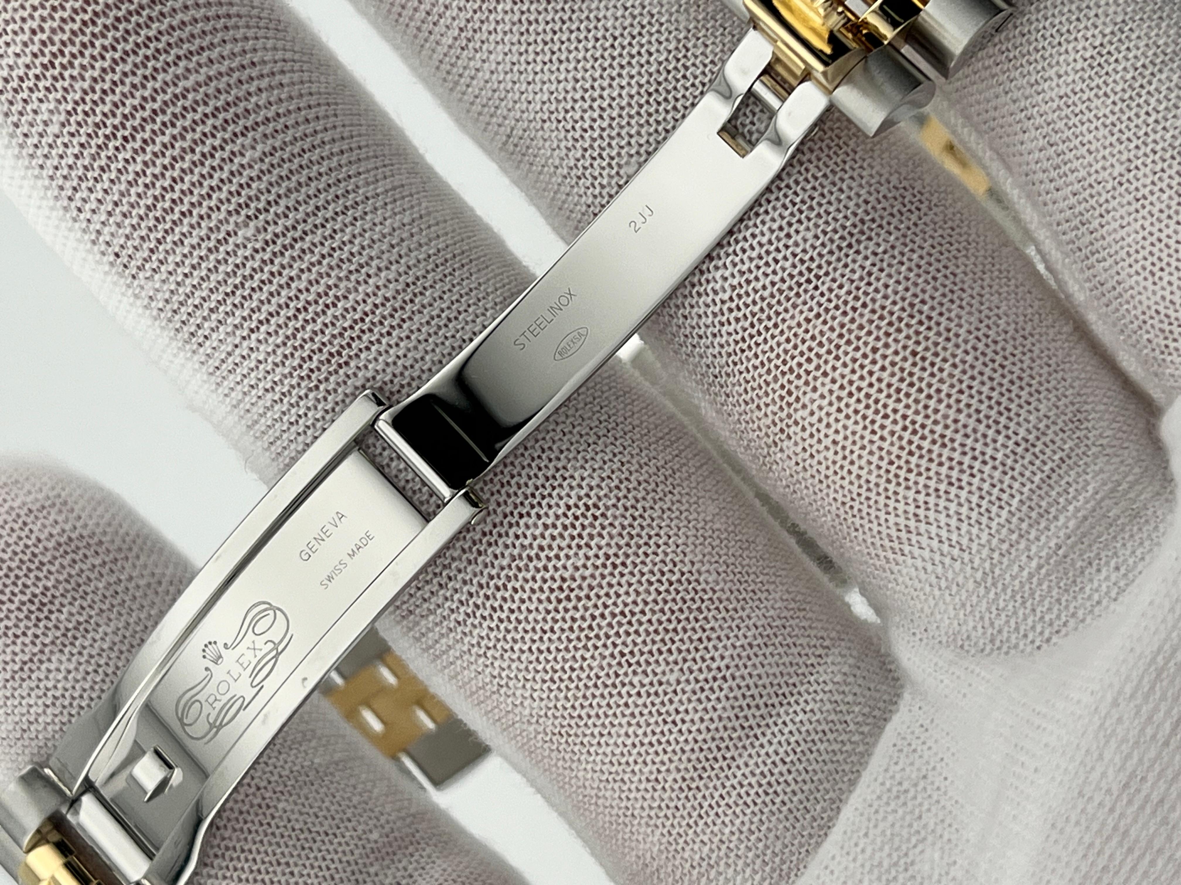 Rolex Datejust Midsize 31mm 178273 Weißer römischer 18K Gelbgold Edelstahl 1