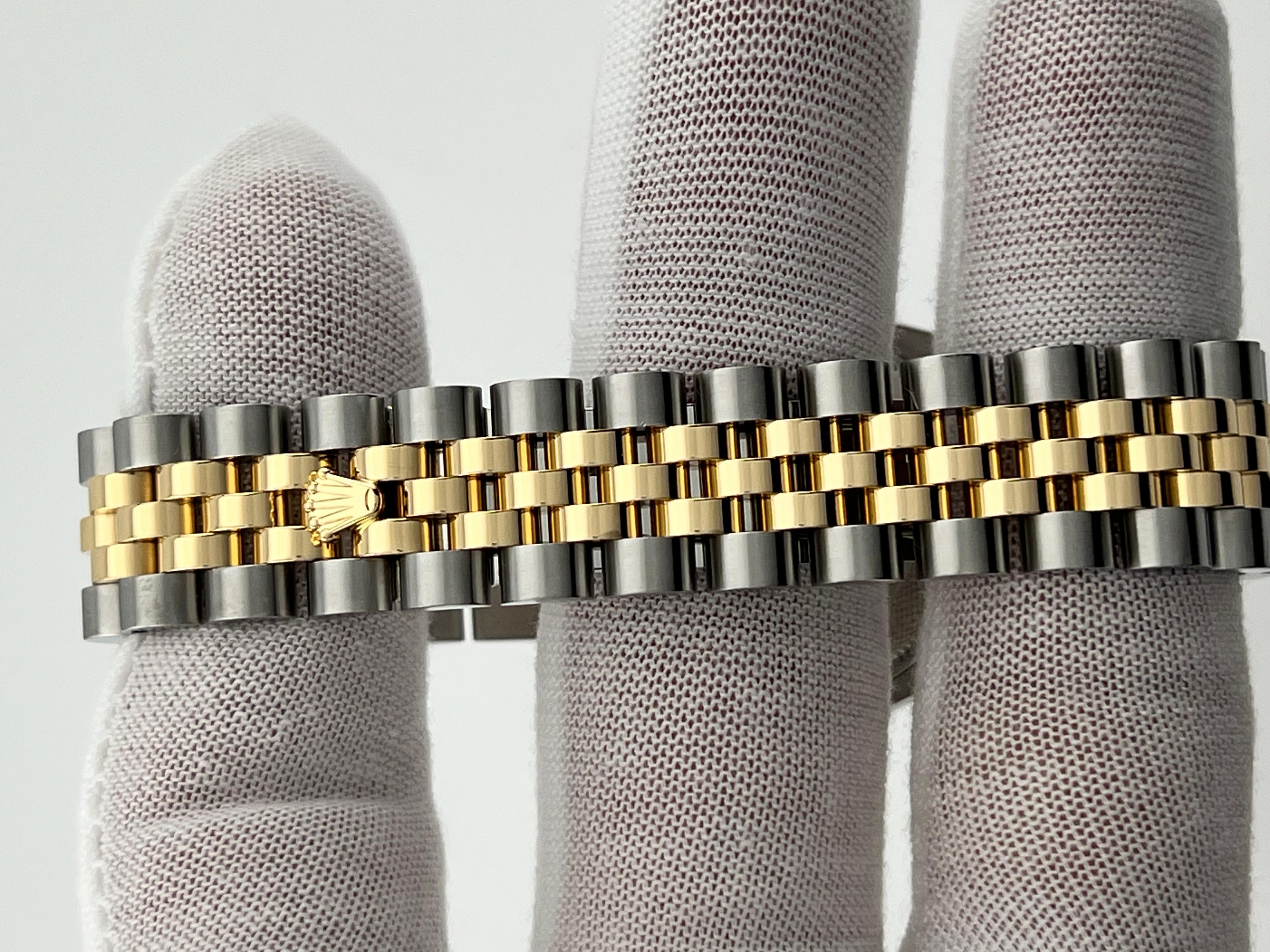 Rolex Datejust Midsize 31mm 178273 Weißer römischer 18K Gelbgold Edelstahl 2