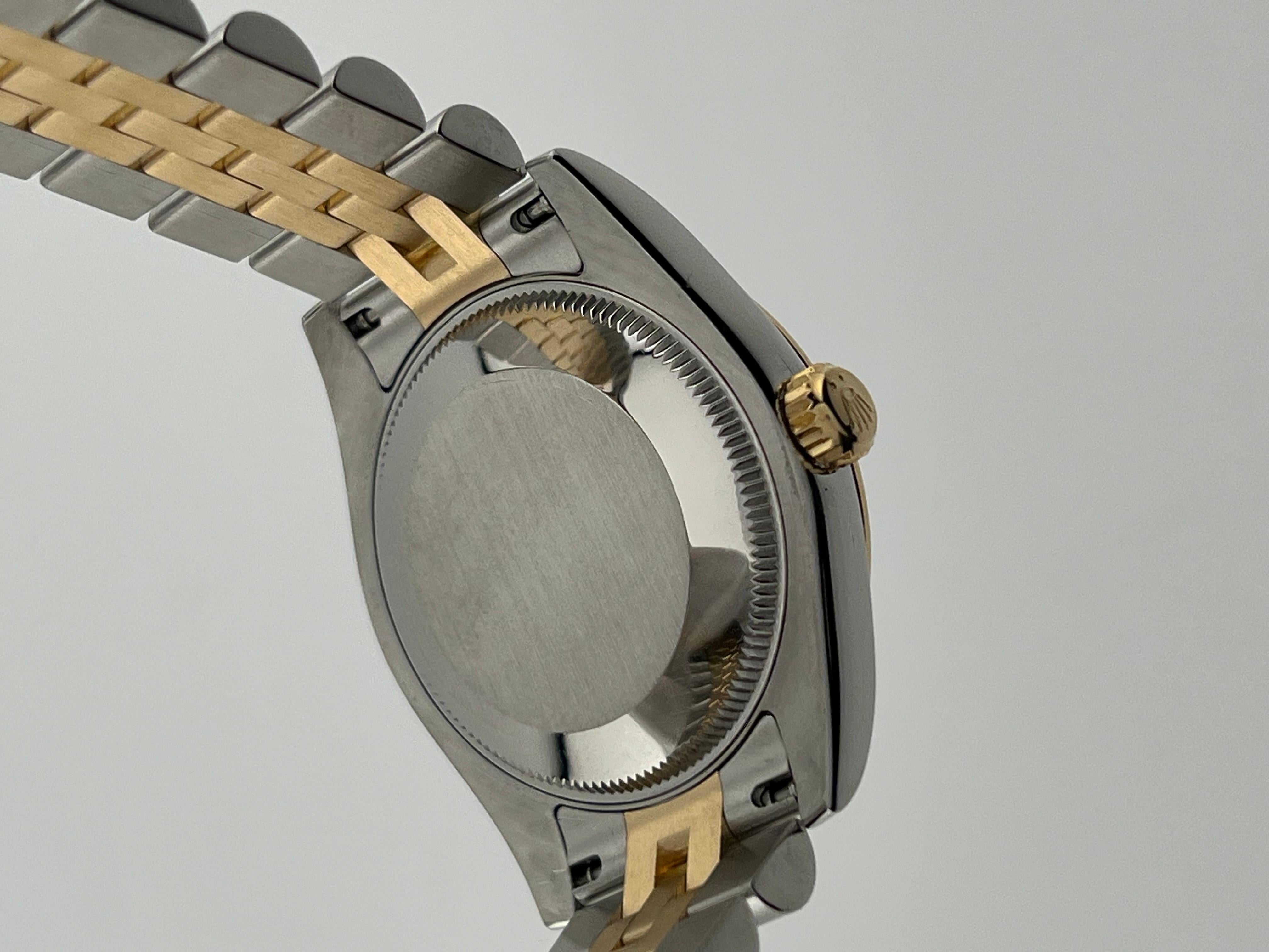 Rolex Datejust Midsize 31mm 178273 Weißer römischer 18K Gelbgold Edelstahl 3