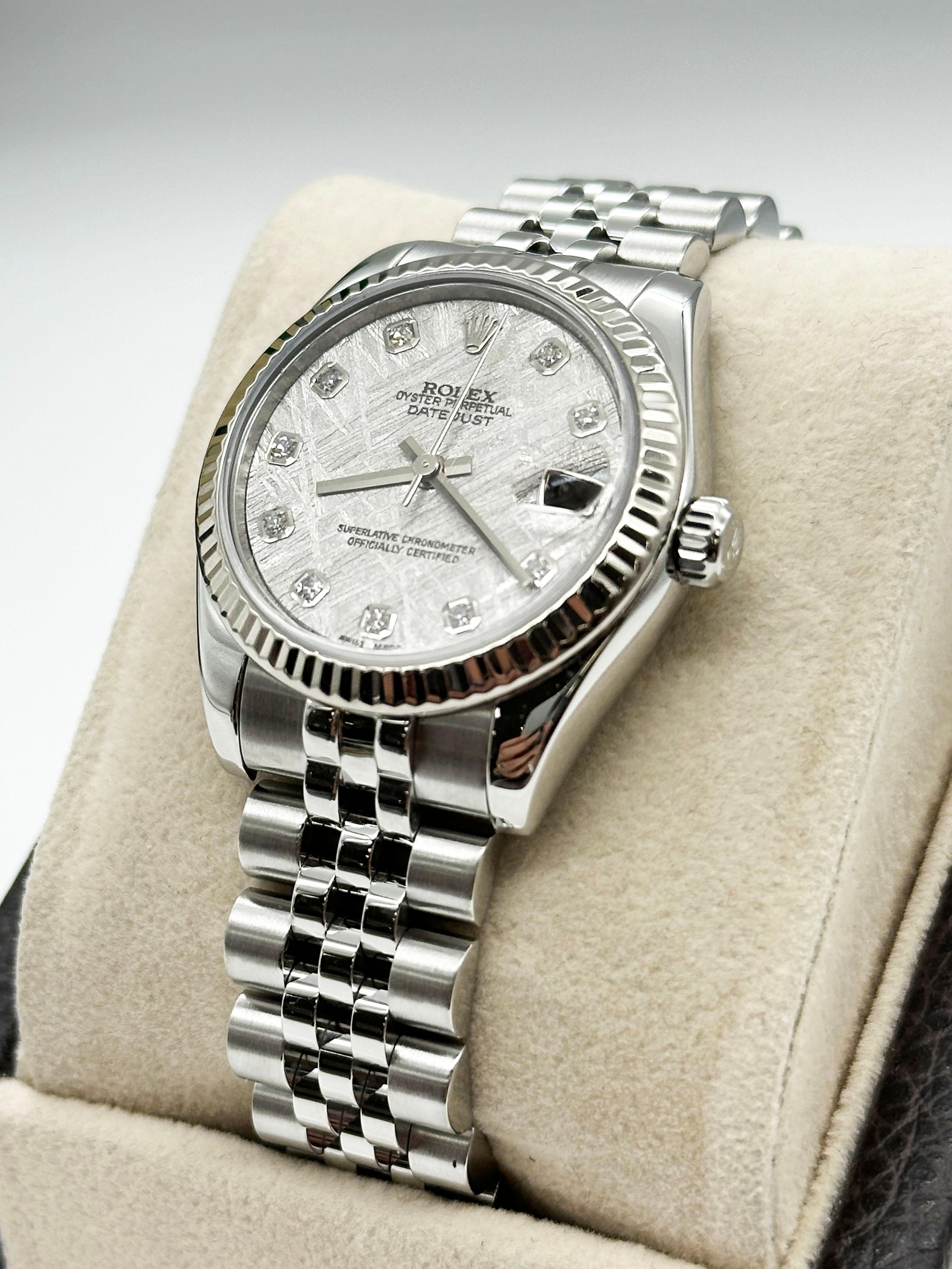 Rolex Datejust Midsize 31mm 178274 Meteorit Diamant Zifferblatt Stahl 18K Gold Box mit Stahlschachtel 2