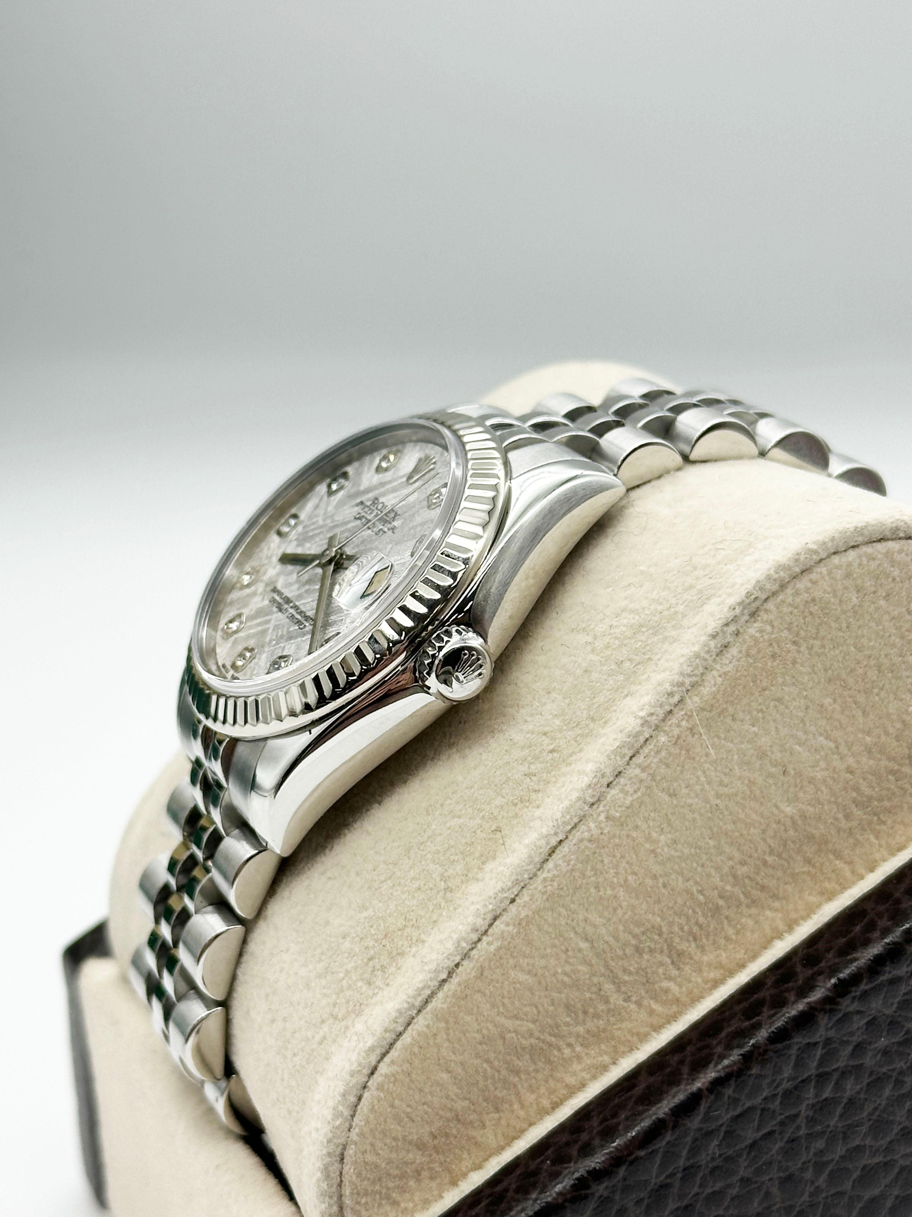 Rolex Datejust Midsize 31mm 178274 Meteorit Diamant Zifferblatt Stahl 18K Gold Box mit Stahlschachtel 4
