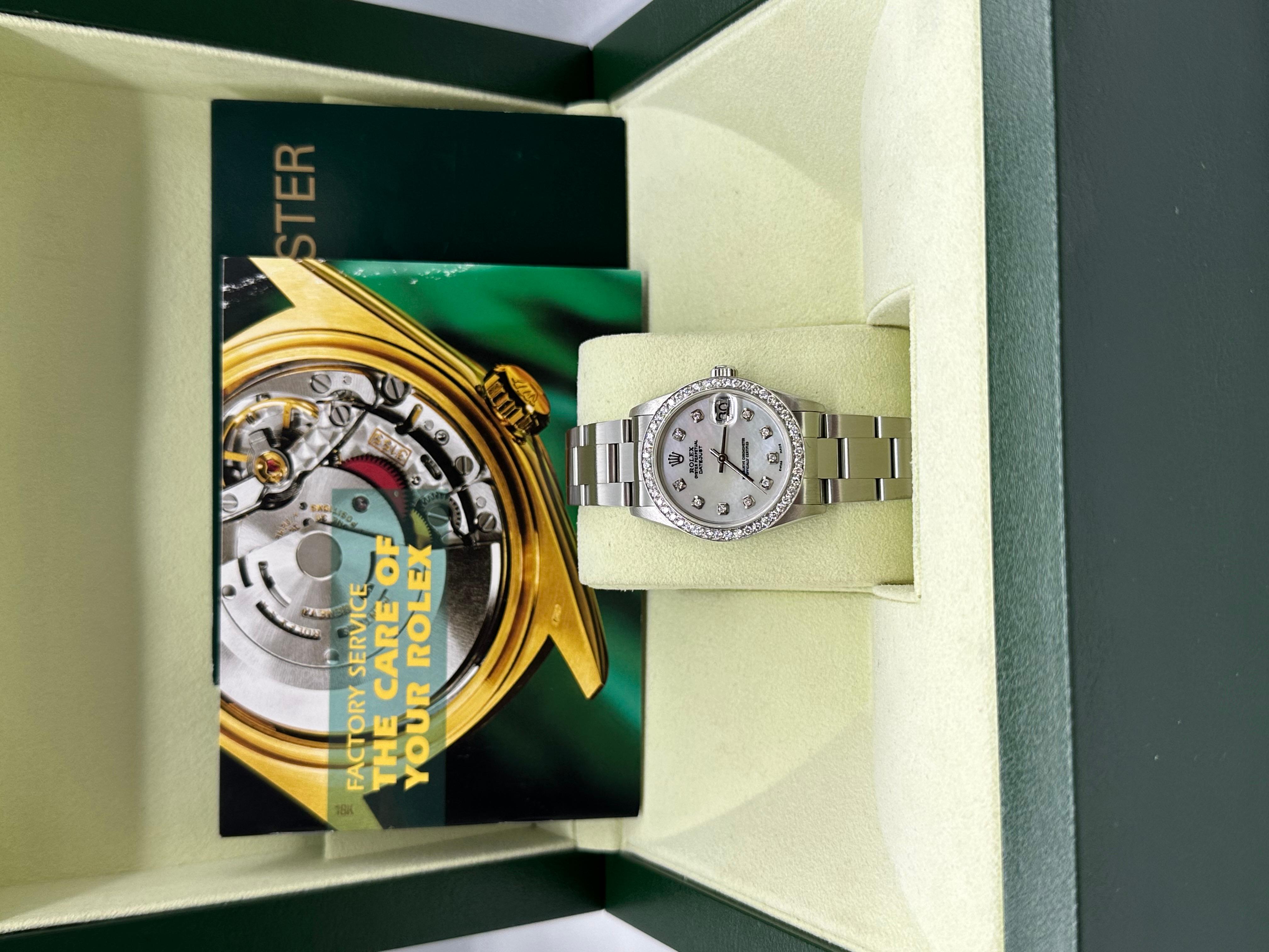 Rolex Datejust Midsize 31mm 78240 MOP Diamond Dial Diamond Bezel Stainless Steel 7