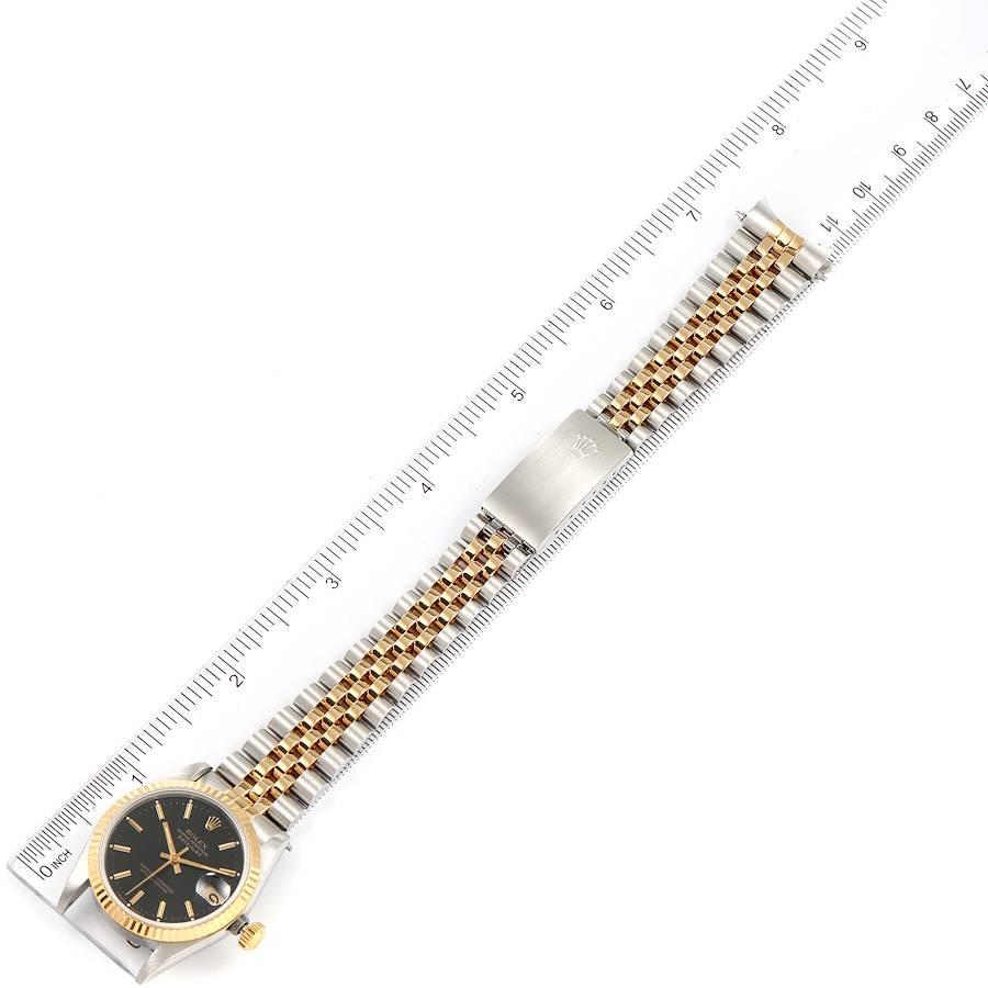 Rolex Datejust Midsize Steel Yellow Gold Black Dial Ladies Watch 68273 6