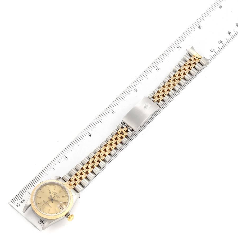 Rolex Datejust Midsize 31mm Stahl Gelbgold Champagner Zifferblatt Damenuhr 68273 7