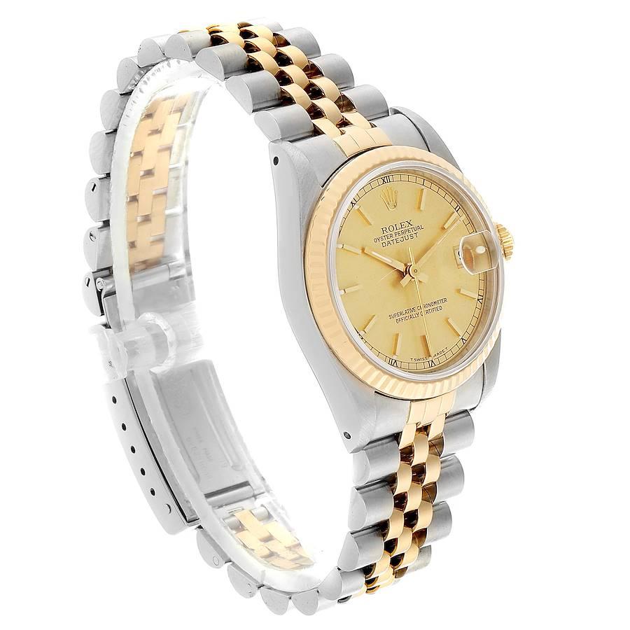 Rolex Datejust Midsize Steel Yellow Gold Ladies Watch 68273 Box In Good Condition In Atlanta, GA