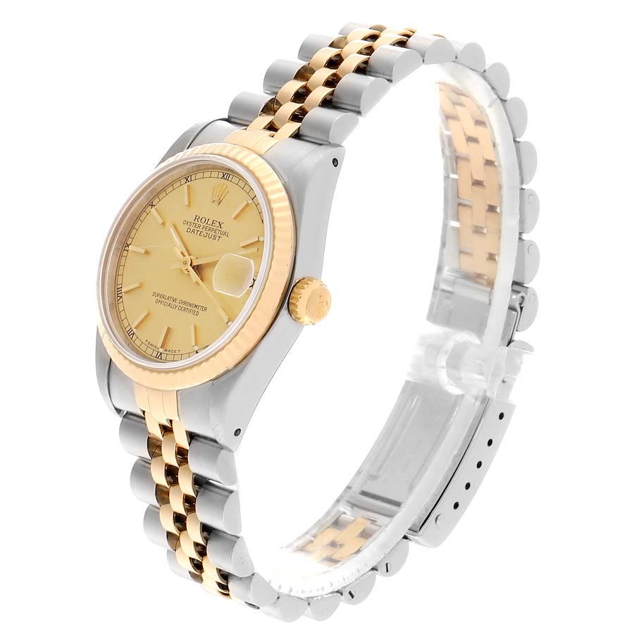 Women's Rolex Datejust Midsize Steel Yellow Gold Ladies Watch 68273 Box