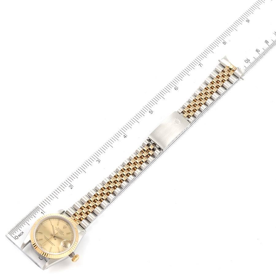 Rolex Datejust Midsize Steel Yellow Gold Ladies Watch 68273 For Sale 6