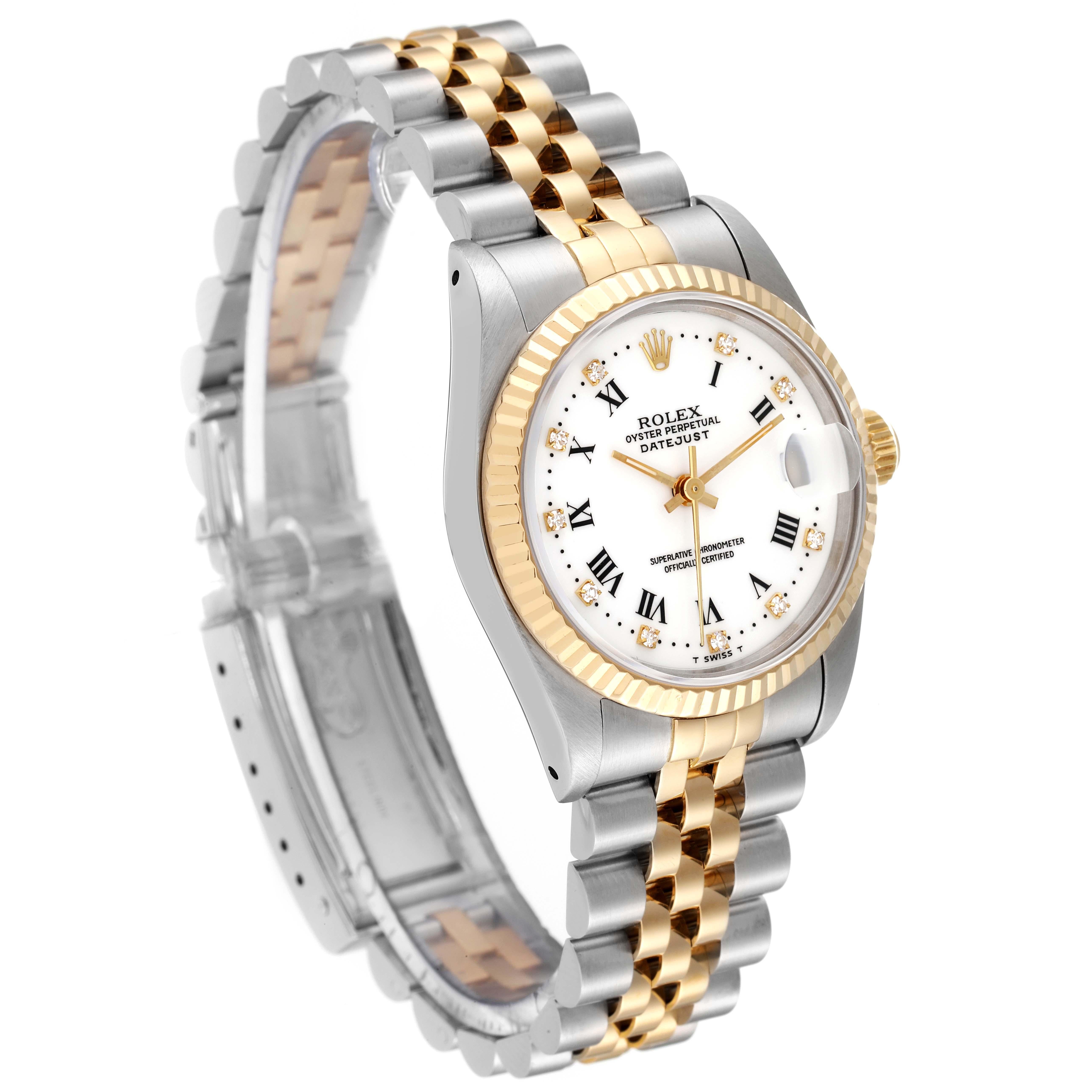 Rolex Datejust Midsize 31mm Steel Yellow Gold Ladies Watch 68273 In Excellent Condition In Atlanta, GA