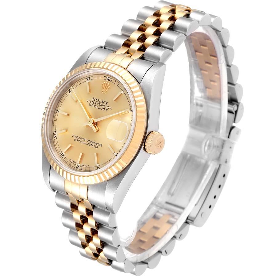Women's Rolex Datejust Midsize Steel Yellow Gold Ladies Watch 68273 For Sale