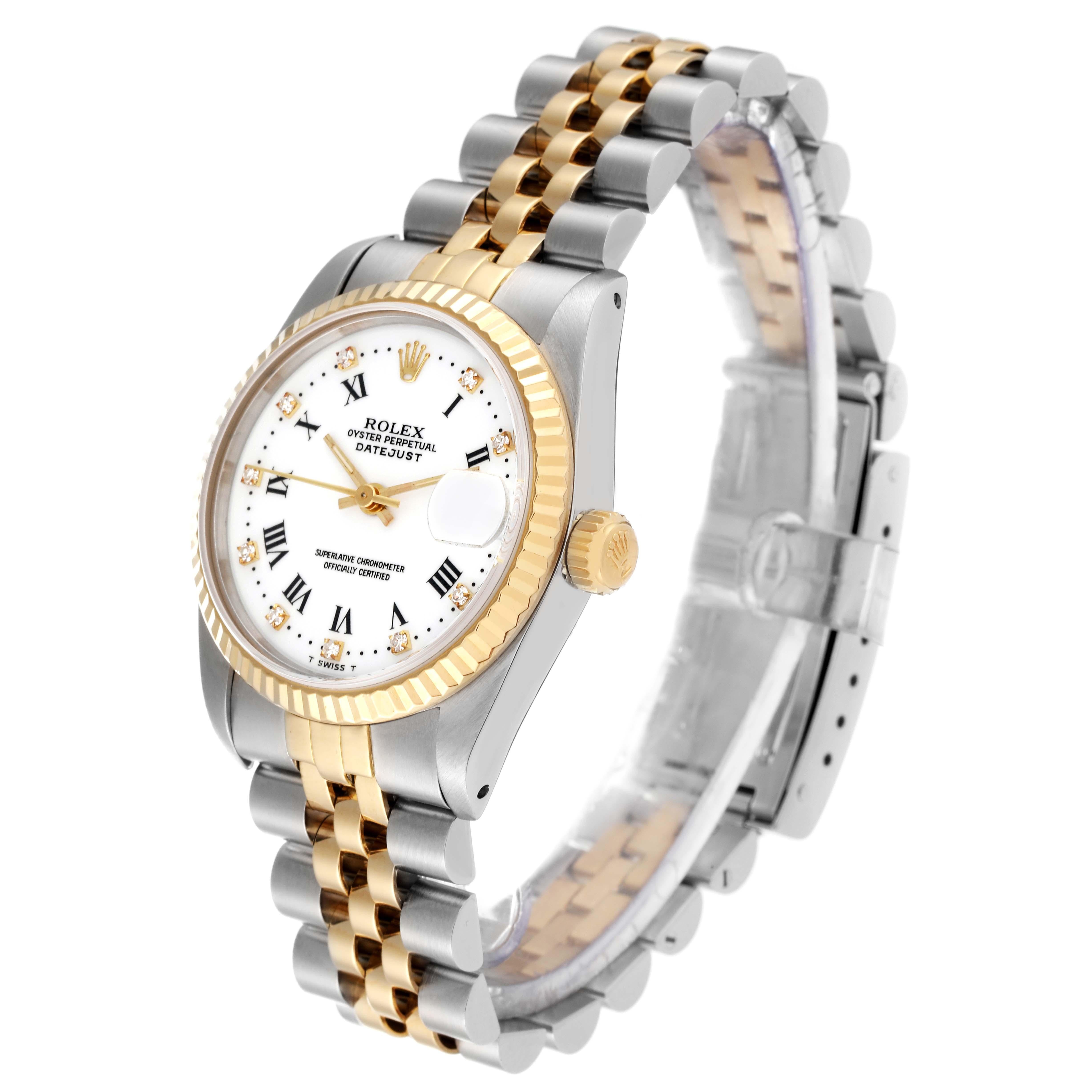 Rolex Datejust Midsize 31mm Steel Yellow Gold Ladies Watch 68273 In Excellent Condition In Atlanta, GA
