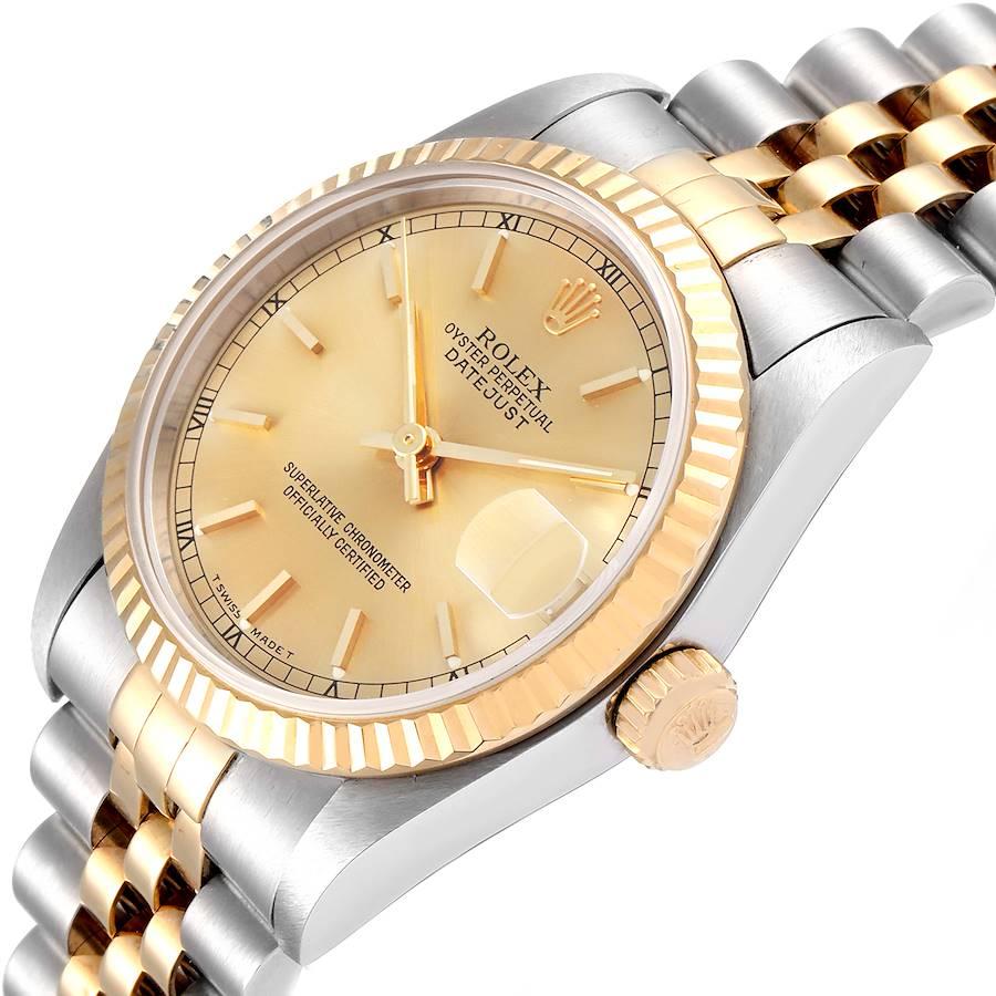 Rolex Datejust Midsize Steel Yellow Gold Ladies Watch 68273 For Sale 1