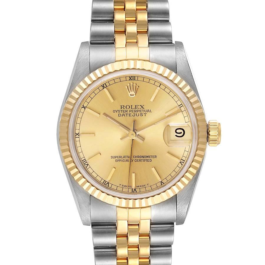 Rolex Datejust Midsize Steel Yellow Gold Ladies Watch 68273 For Sale
