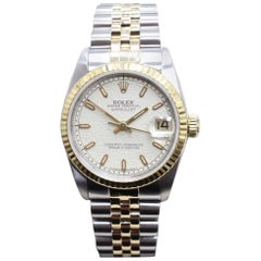 Rolex Datejust Midsize 68273 18 Karat Yellow Gold and Steel Mint Condition