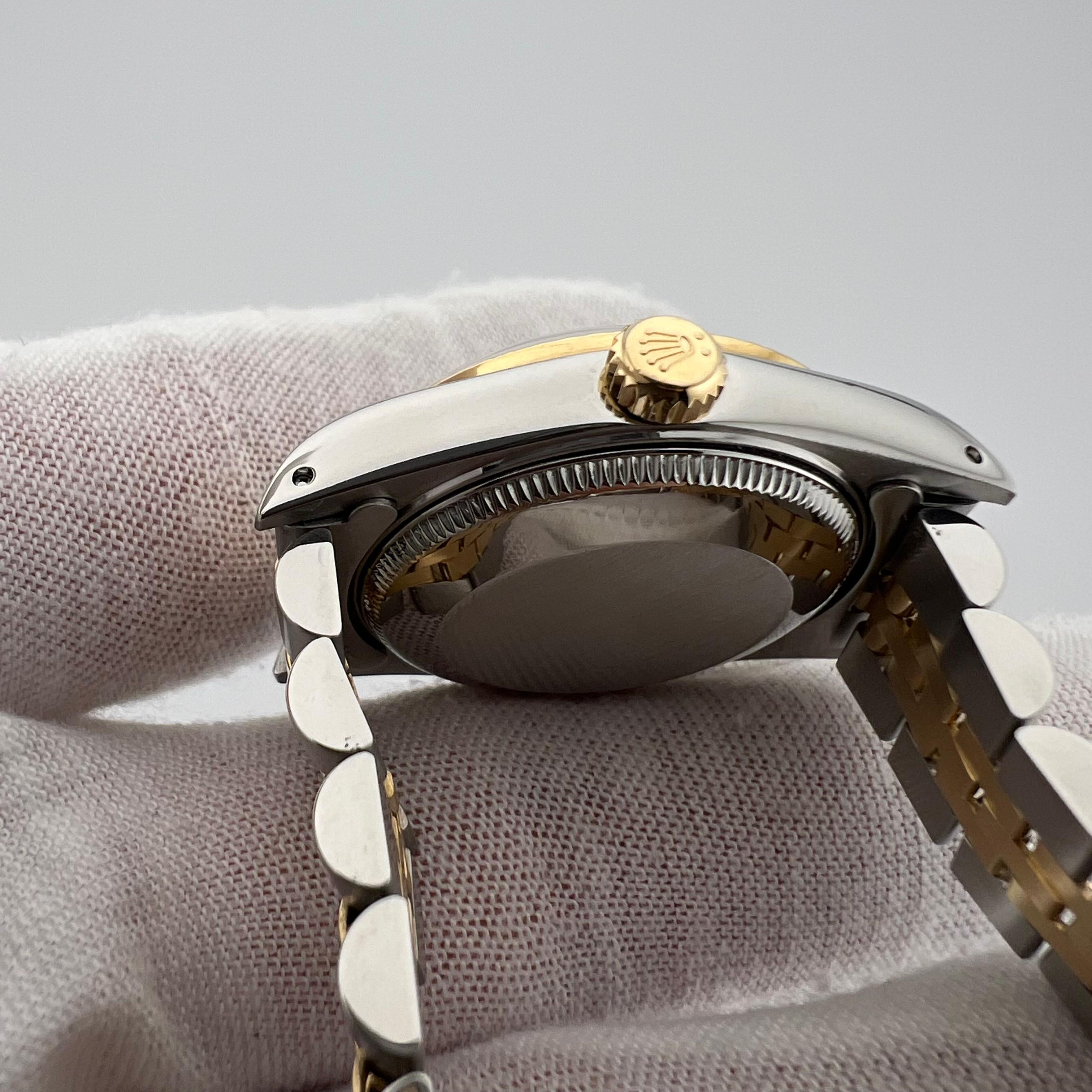 Rolex Datejust Midsize 68273 31mm Or jaune 18k Acier Rolex Service Card en vente 3