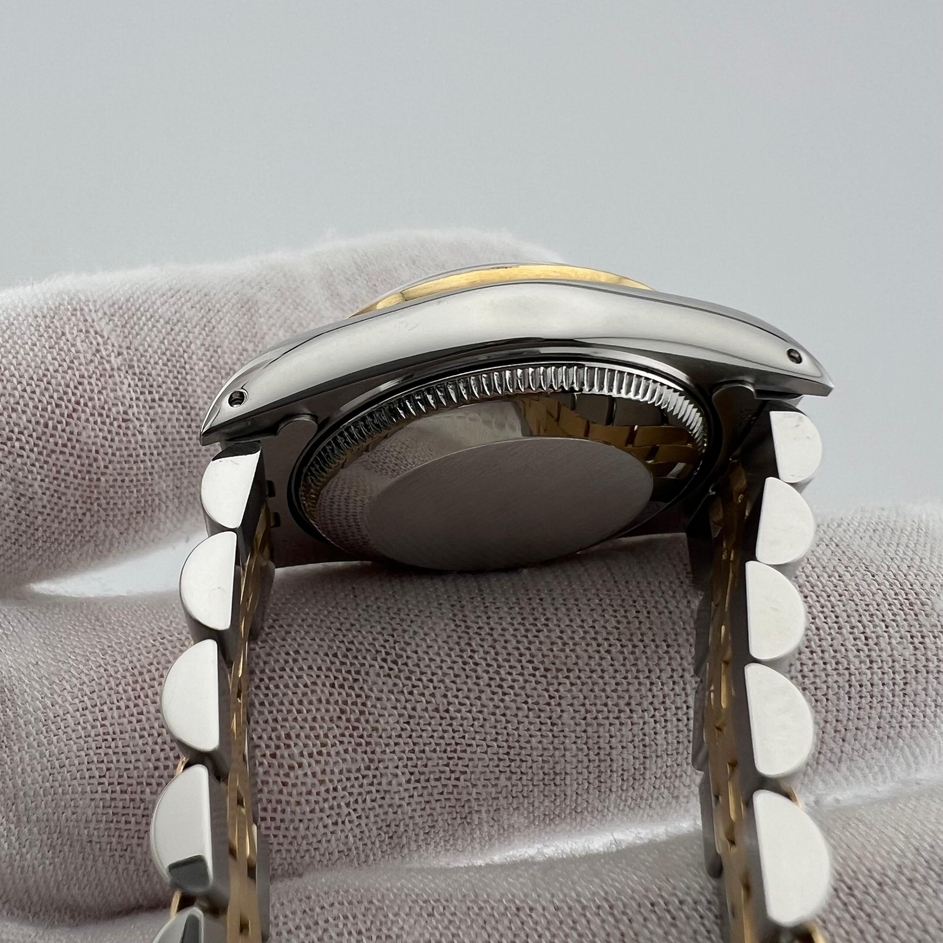 Rolex Datejust Midsize 68273 31mm Or jaune 18k Acier Rolex Service Card en vente 4