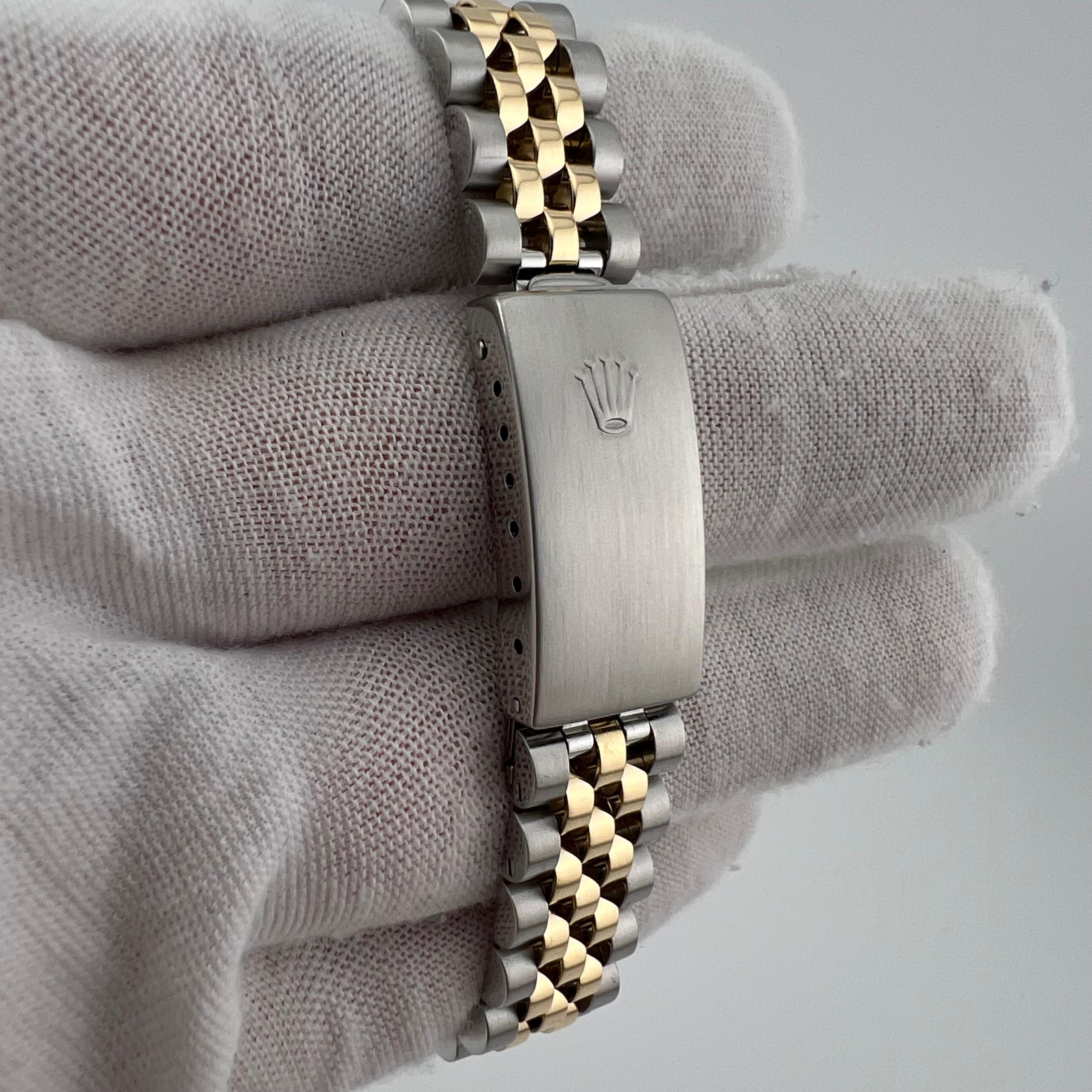 Rolex Datejust Midsize 68273 31mm Or jaune 18k Acier Rolex Service Card en vente 5