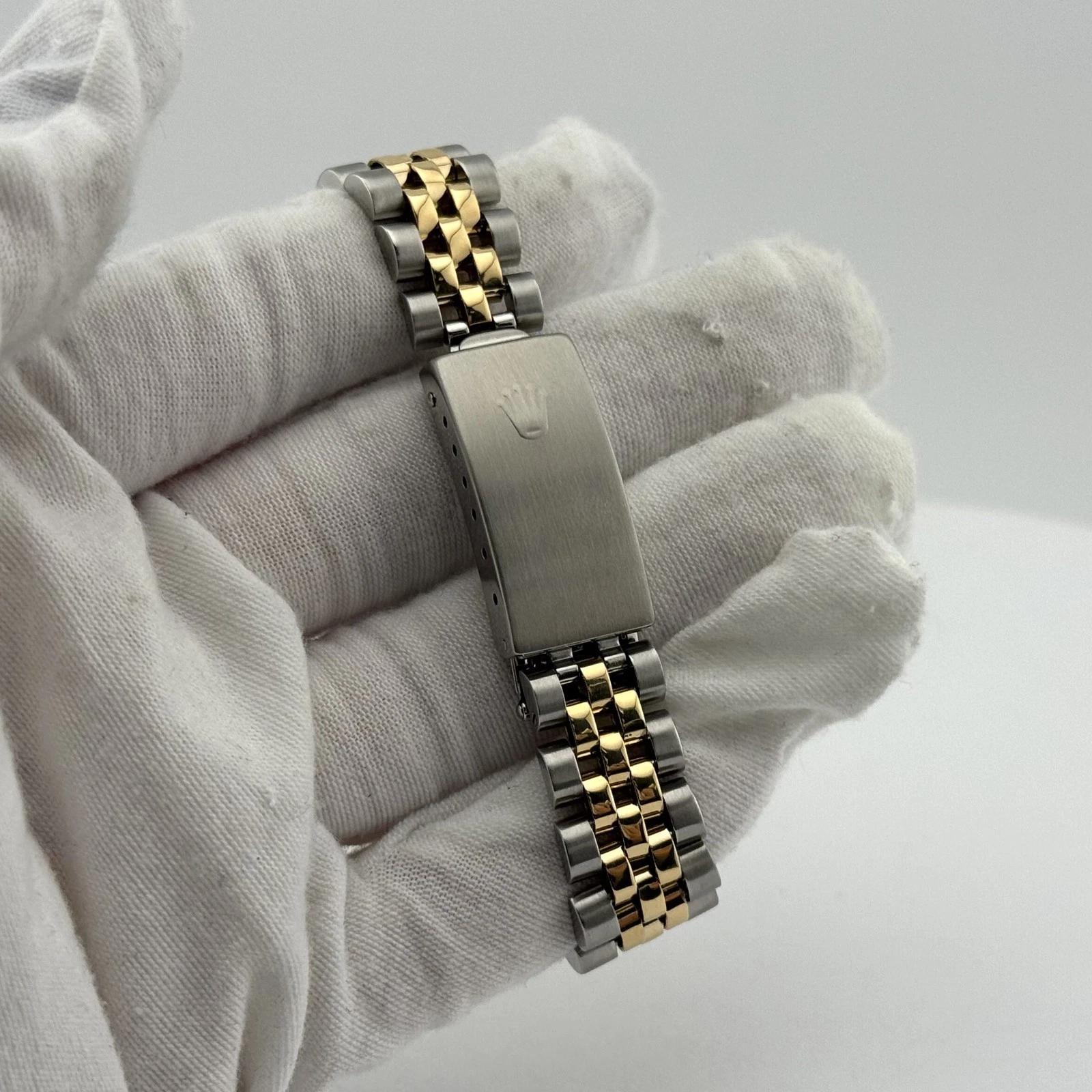 Rolex Datejust Midsize 68273 31mm Champán Tapiz Oro 18k Acero Tarjeta de servicio en venta 7