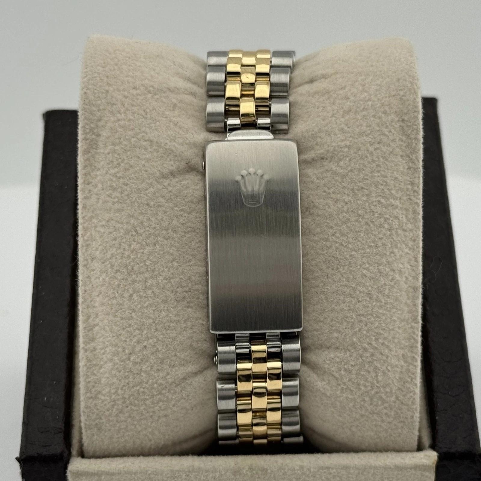 Rolex Datejust Midsize 68273 31mm Champán Tapiz Oro 18k Acero Tarjeta de servicio en venta 8
